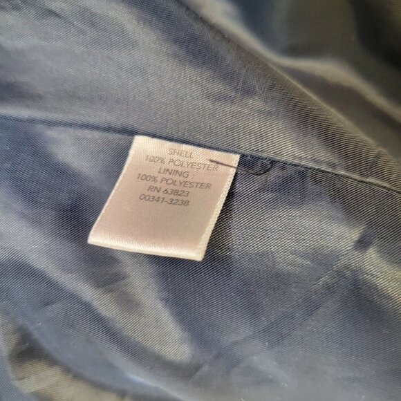 Christopher & Banks Petite Small Jacket Blue White Polka Dot Open Front - Picture 6 of 6